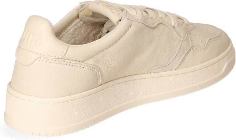 Autry Lage Sneaker van Geitenleer Beige Heren