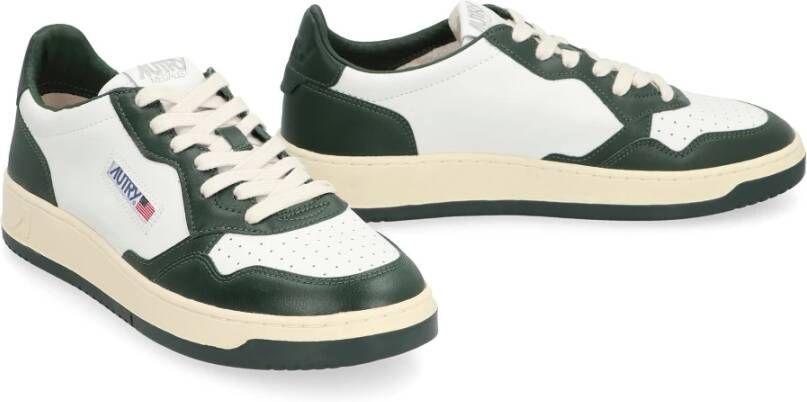 Autry Lage sneakers met leren inzetstukken White Heren