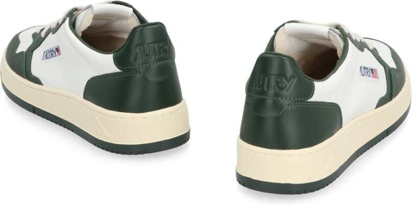 Autry Lage sneakers met leren inzetstukken White Heren