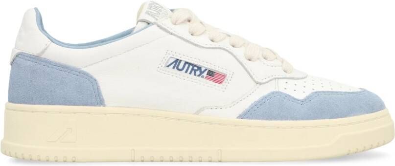 Autry Lage sneakers met suède inzetstukken White Dames