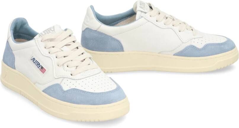 Autry Lage sneakers met suède inzetstukken White Dames