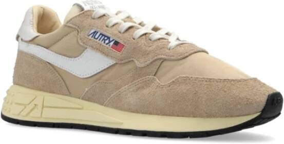 Autry Lage Sneakers Witte Peper Beige Heren