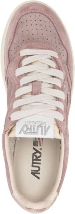 Autry Lage Suede Medalist Sneakers Pink Dames