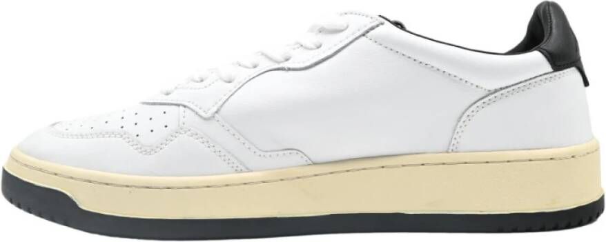 Autry Lage Top Leren Sneakers Wit Zwart White Heren