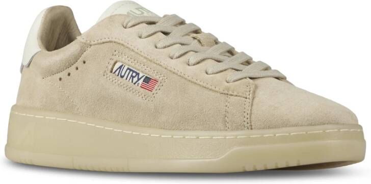 Autry Lage Top Sneakers Dallas Stijl Beige Heren