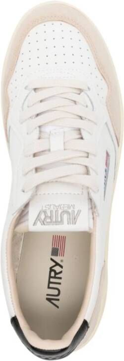 Autry Lage Top Sneakers in Wit Zwart White Heren