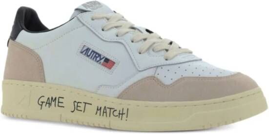 Autry Lage Top Sneakers in Wit Zwart White Heren