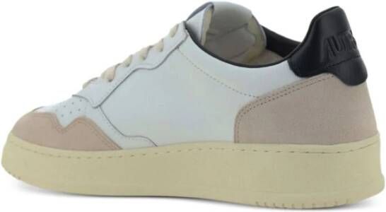 Autry Lage Top Sneakers in Wit Zwart White Heren