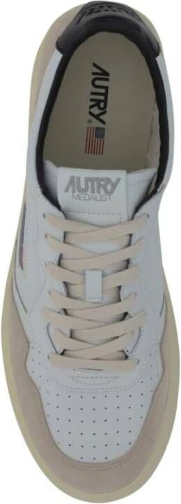 Autry Lage Top Sneakers in Wit Zwart White Heren