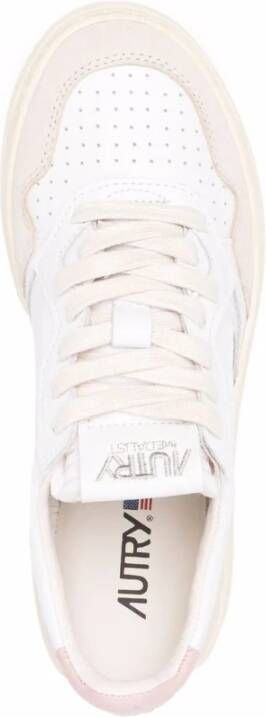 Autry Lage Top Wit Roze Sneakers White Dames