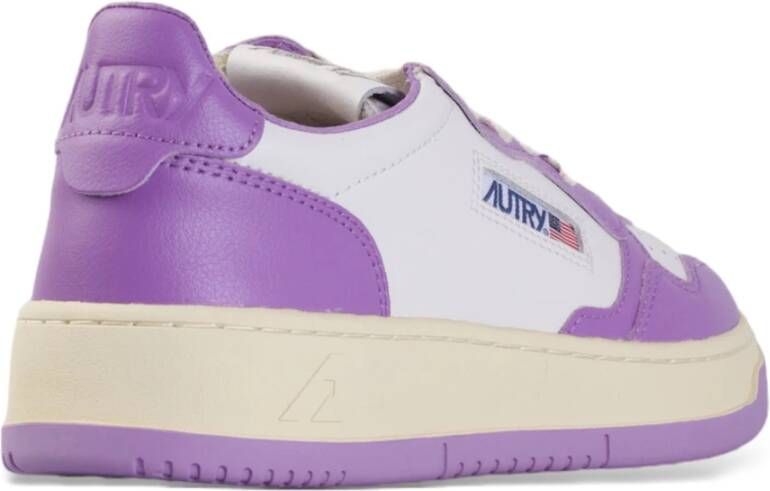 Autry Lage tweekleurige lavendelschoenen Purple Dames