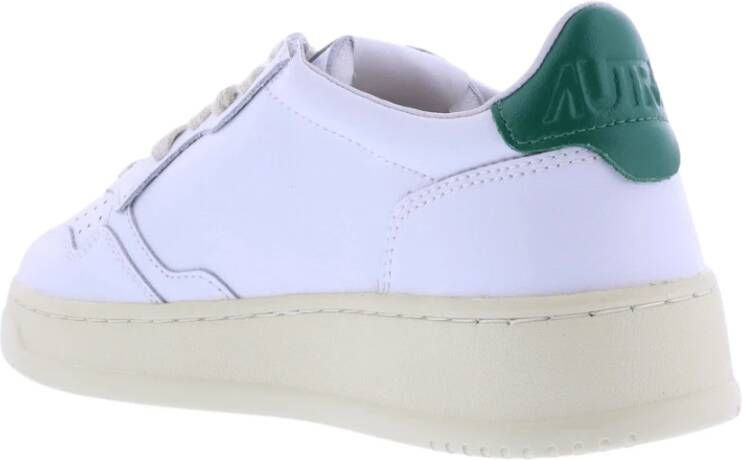 Autry Lage Wit Groene Sneakers White Dames