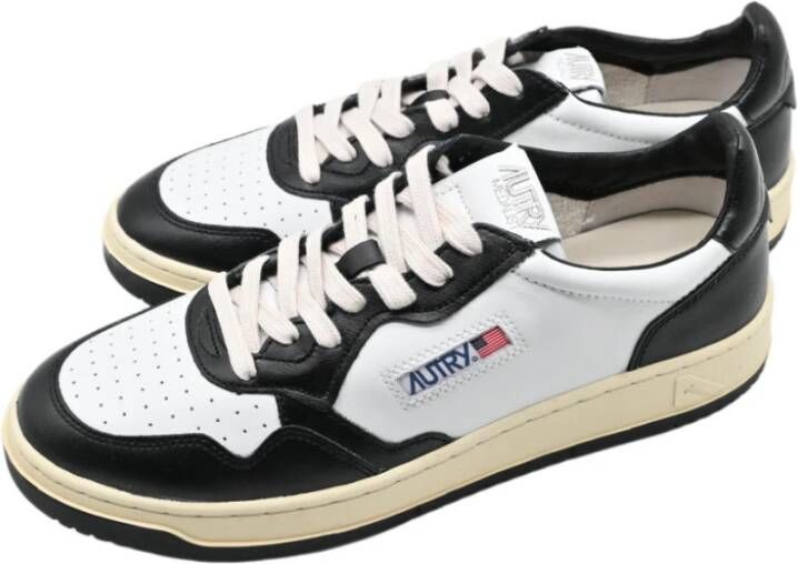 Autry Lage Zwarte Leren Sneakers White Heren