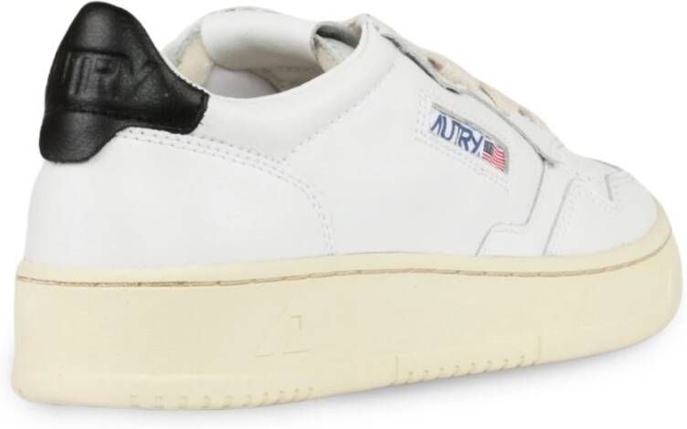 Autry Lage Zwarte Tab Schoenen in Wht Black White Dames