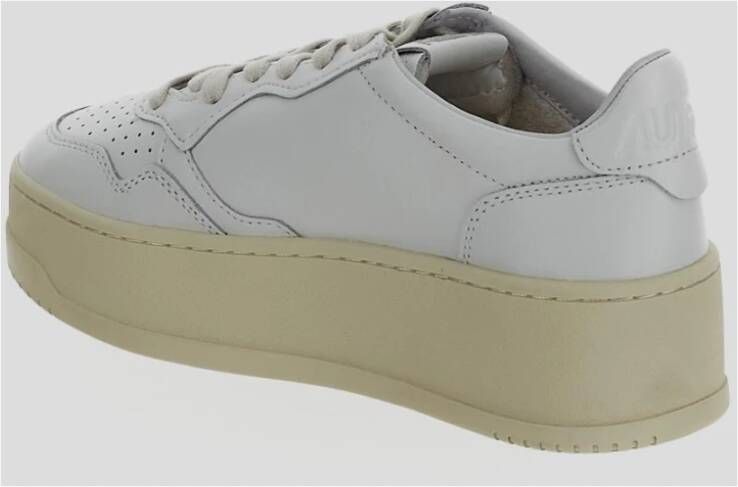 Autry Leren Lage Platform Sneakers White Dames