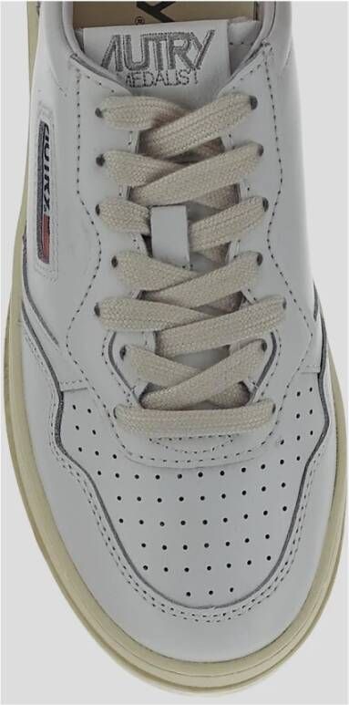 Autry Leren Lage Platform Sneakers White Dames