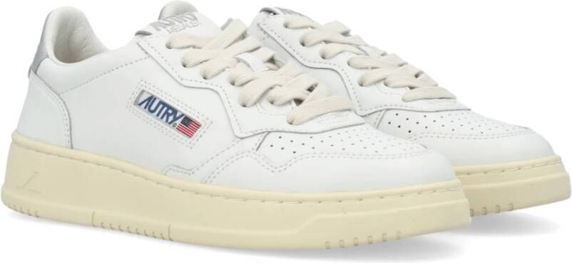 Autry Leren lage sneakers met geperforeerd paneel White Dames