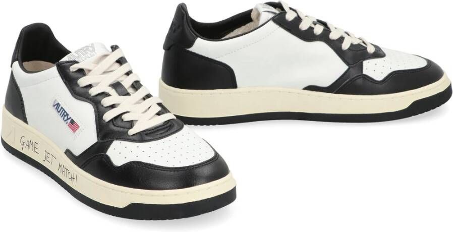 Autry Leren lage sneakers met kleuraccenten White Heren