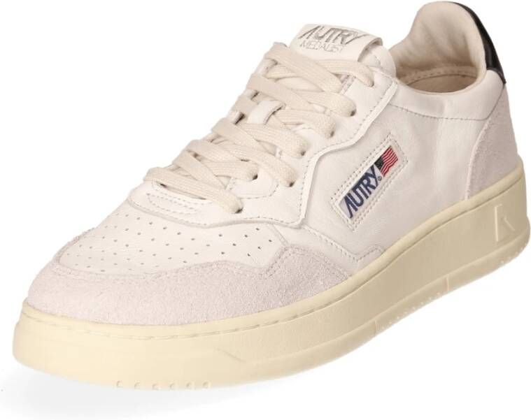 Autry Leren Low-Top Sneaker met Iconisch Logo White Heren