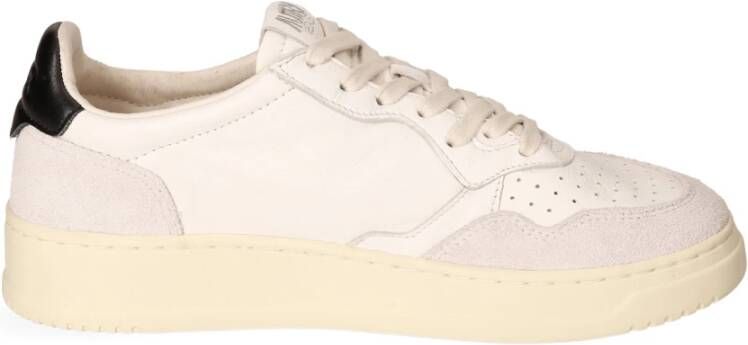 Autry Leren Low-Top Sneaker met Iconisch Logo White Heren