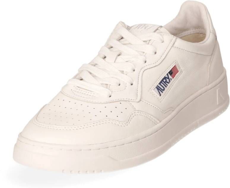 Autry Leren Low-Top Sneaker met Iconische Details White Heren