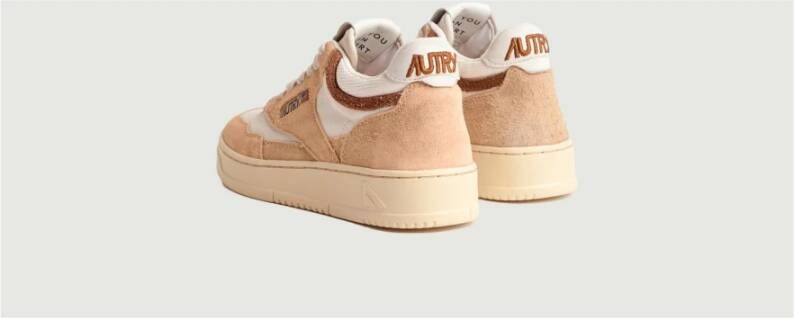 Autry Leren Mesh Sneakers Beige Heren