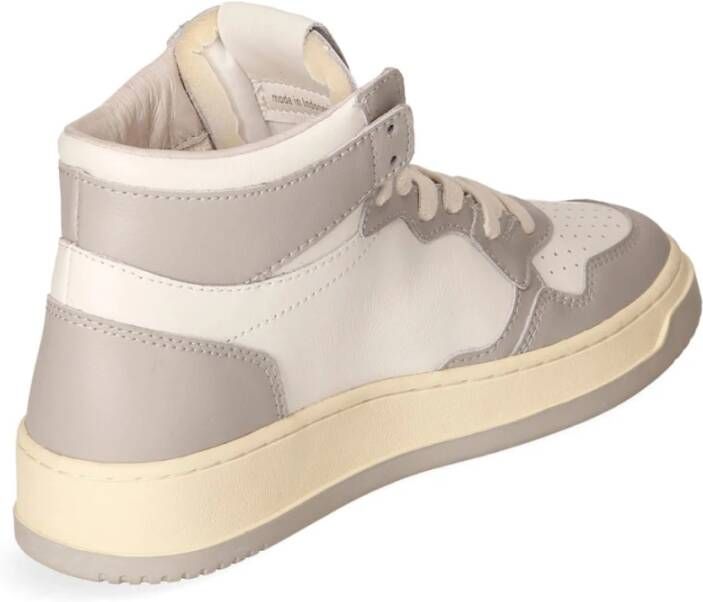 Autry Leren Mid-Cut Sneaker met US Vlag White Dames