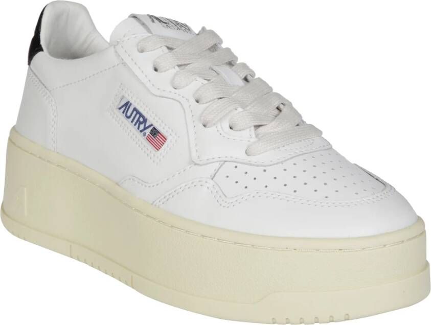 Autry Leren Platform Sneakers White Dames