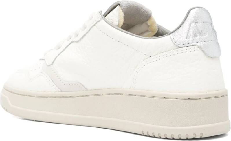 Autry Leren sneaker met suède details White Dames