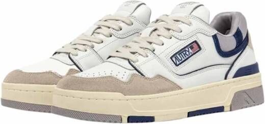 Autry Leren Sneakers met Suède Inzetstukken White Heren