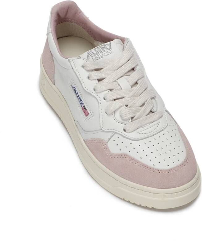 Autry Leren sneakers met suède versterkingen Multicolor Dames