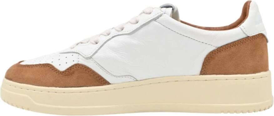 Autry Leren Sneakers voor Heren met Witte en Karamel Details White Heren