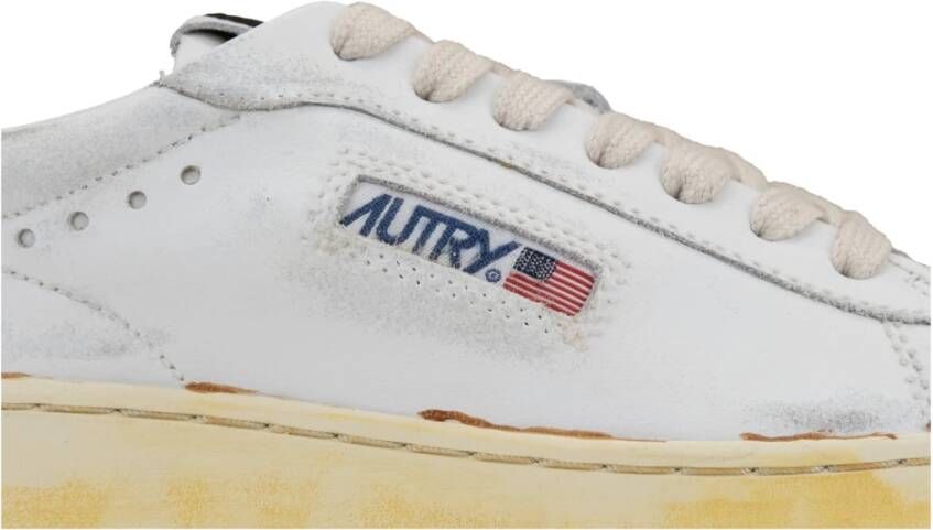 Autry Leren Veterschoenen voor Dames White Dames