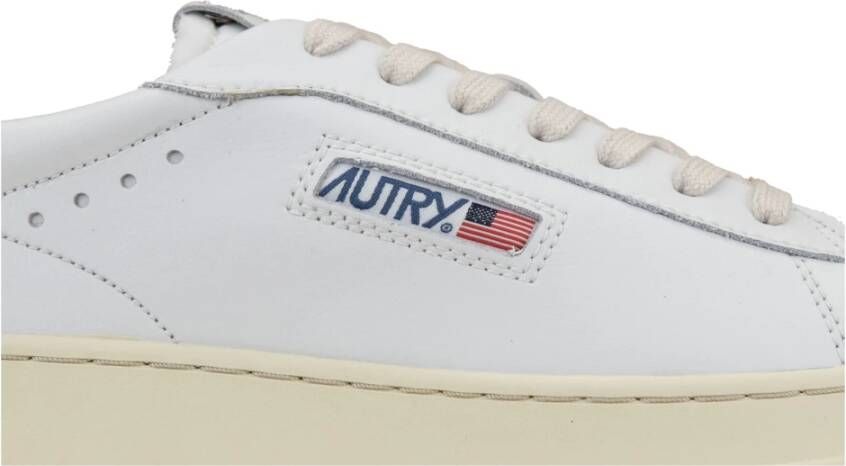 Autry Leren Veterschoenen voor Heren White Heren