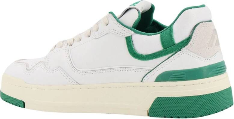 Autry Leren Vetersneakers met Logo White Heren