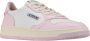 Autry Witte en Roze Lage Leren Sneakers Witte Roze Leren Sneakers voor Dames Multicolor White Dames - Thumbnail 19