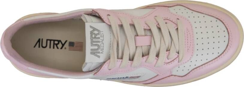 Autry Leren Vetersneakers voor Dames White Dames