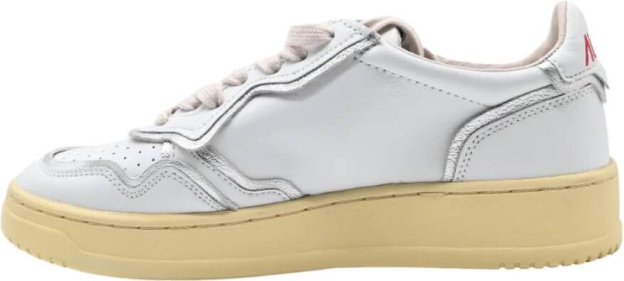 Autry Liberty Open Low Sneakers Wit Zilver White Heren