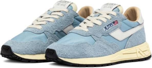 Autry Lichtgewicht hardloopsneakers met suède en nylon Blue Dames