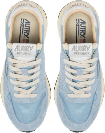 Autry Lichtgewicht hardloopsneakers met suède en nylon Blue Dames