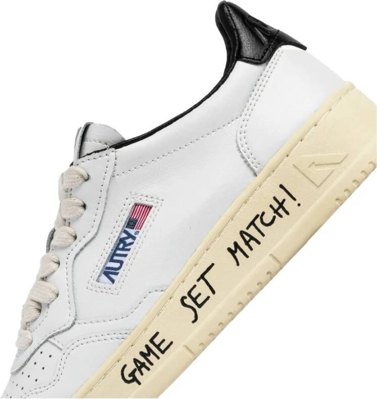 Autry Medalist Lage Leren Sneakers Wit & Zwart White Heren