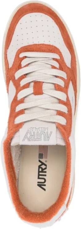 Autry Medalist Lage Leren Suède Sneakers White Heren