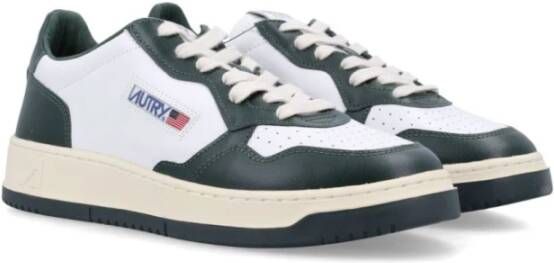 Autry Medalist Leren Sneakers Wit Groen White Heren