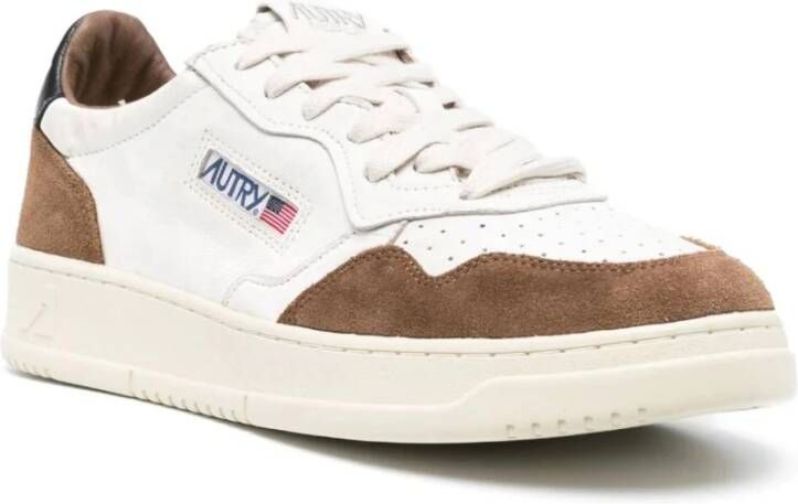 Autry Medalist Low Goat Suede Sneakers Wit Heren