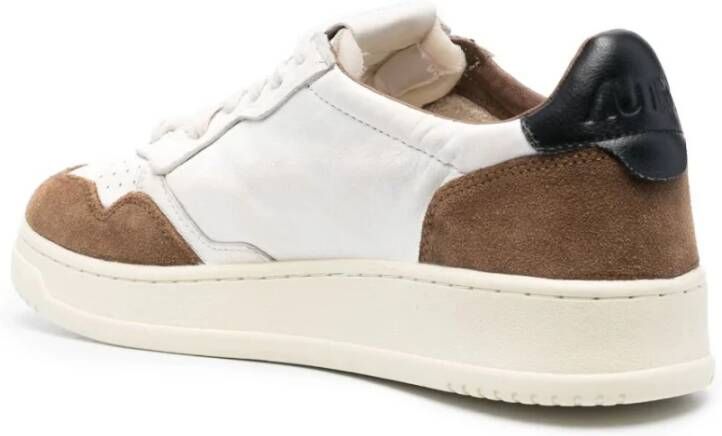 Autry Medalist Low Goat Suede Sneakers Wit Heren