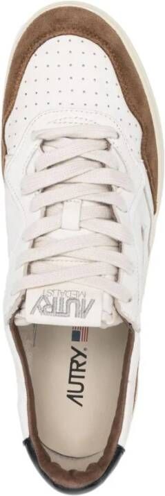 Autry Medalist Low Goat Suede Sneakers Wit Heren