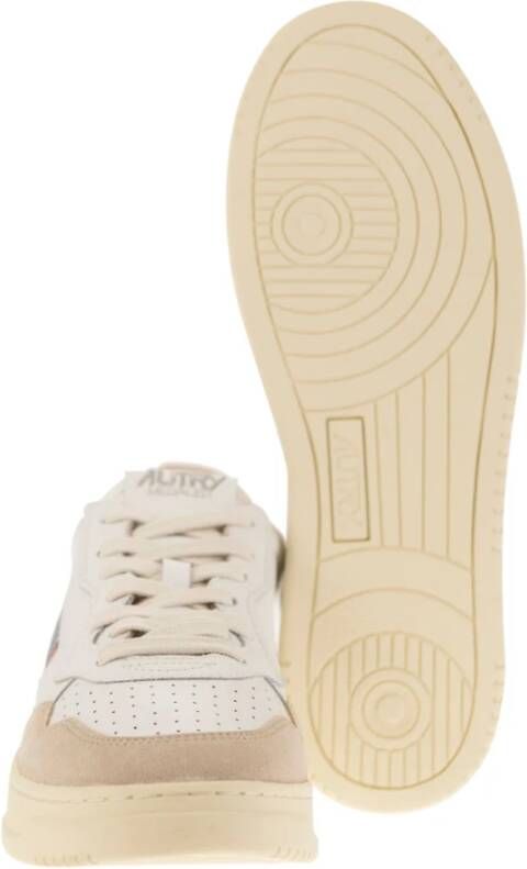 Autry Medalist LOW Leren en Suède Sneakers White Heren