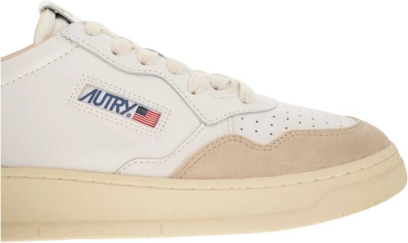 Autry Medalist LOW Leren en Suède Sneakers White Heren