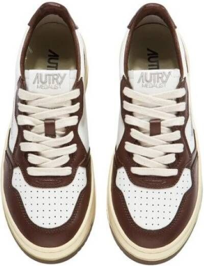 Autry Medalist Low Leren Sneakers Brown Dames