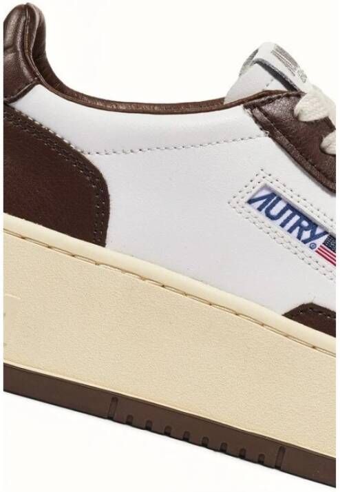 Autry Medalist Low Leren Sneakers Brown Dames